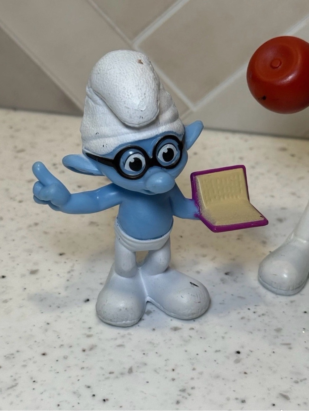 Vintage 2011 Peyo Smurfs 3" Figures Lot of 4 McDonalds Brainy Papa Smurf Hefty - Picture 2 of 8
